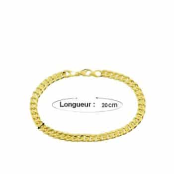BRACELET MIXTE HOMME ET FEMME MAILLE GOURMETTE 10 MM / 20CM